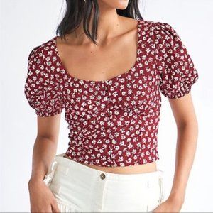 Free People Daisy Chain Top BLACK & WHITE